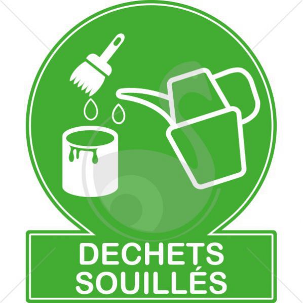 pictogramme recyclage des dechets souilles